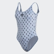 Adidas Originals Bodysuit, Chalk Blue, Black, Large L GP3086 NEW NWT 50.00