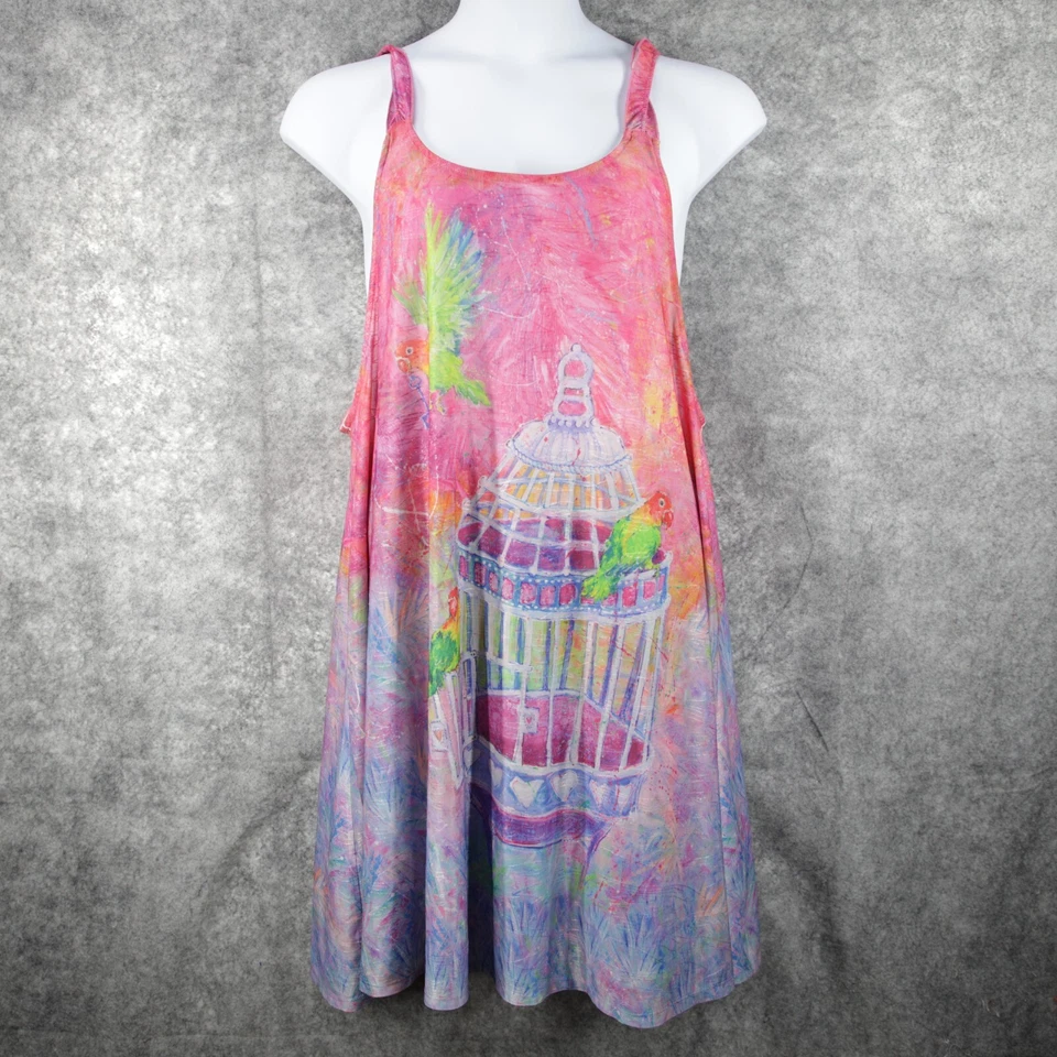 Camisón Leoma Lovegrove para mujer XXL rosa loro jaula para pájaros esqueleto volante llave Foto 2 de 4