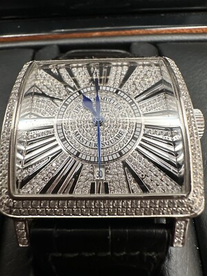 Franck Muller Men's Master Square Diamond Gold Watch 6000 H SC DT