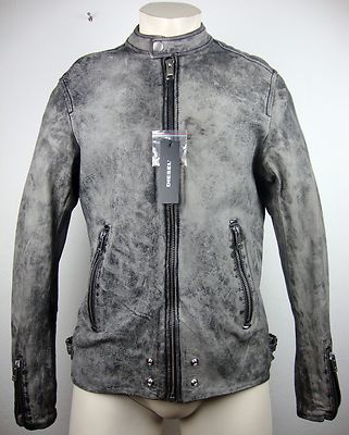 DIESEL L- EDGER GIACCA Leather Jacket Lederjacke Herren NEU