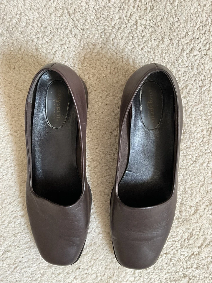 Zapatos sin cordones Easy Spirits para mujer marrón talla 8 M tacón bloque bomba Foto 3 de 4