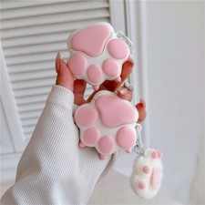 Cute Cat Paw Airpods Earphone Silicone Case for Airpods Pro 3 2 Cover Fluffy Paw