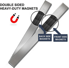 17" Double-Sided Knife Strip, Premium SUS304 Stainless Steel Magnetic Knife H...