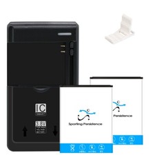 High Power 2x 950mAh Battery Charger Bracket f Alcatel Onetouch SpeakEasy 2017B