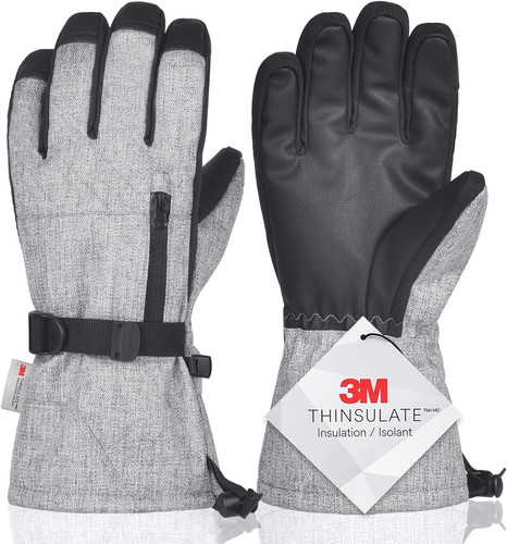 Unisex Waterproof Touchscreen Ski Gloves 3M Thinsulate Winter Snow Gloves Pocket - Picture 8 of 12