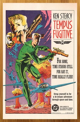 1989 DC Comics Tempus Fugitive Vintage Print Ad/Poster Ken Steacy Promo Art 80s