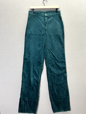 Vintage Pentimento Womens Green Corduroy Pants Size 13