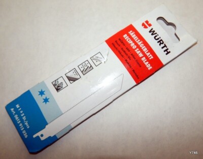 5 Pack Wurth Reciprocating Saw Blades 8-14 TPI 6'' OAL 0615915026