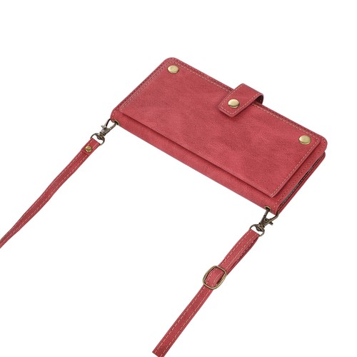 Crossbody With Strap Card Wallet Holder Bag Flip PU Leather Case Cover For Phone - Picture 23 of 33