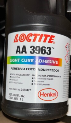 USA Genuine Loctite AA 3963 Light Cure Adhesive  2483477   1 Liter  33.8 FL. OZ.