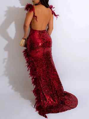 Sexy Vintage Backless Sequin Summer Dress Women Shiny Club Birthday Dress |  eBay
