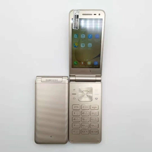 Samsung Galaxy Folder SM-G1600 Golden 2G RAM 16GB ROM 3.8" Android Flip Phone US - Picture 13 of 19