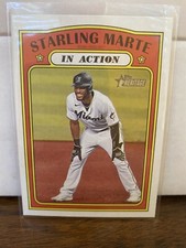 2021 Heritage Base #132 Starling Marte - Miami Marlins