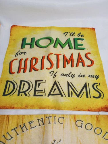 4pc Christmas Holiday Decorative Pillow Covers. Measures 17.5"x17.5" - Picture 6 of 10