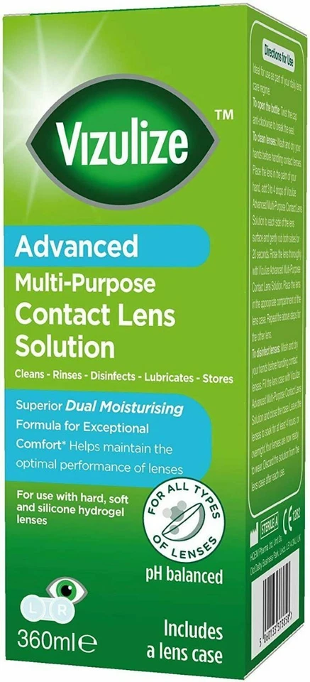 Vizulize All in One Superior All Contact Lenses Cleaning Solution 360ml