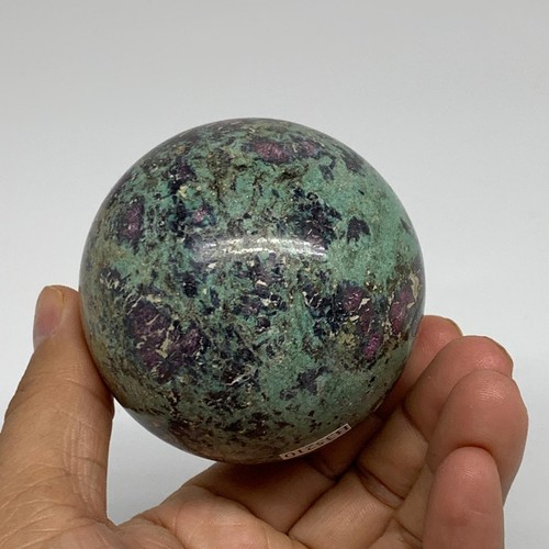 0.97 lbs, 2.5"(64mm), Zoisite with Ruby Sphere Sphere Ball Crystal, B25210 - Picture 6 of 16