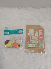 Happy Easter Foam  Felt Stickers 16 Count  Layered Stickers 10 Count BNWT 