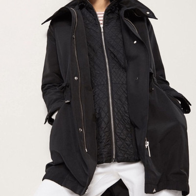 Massimo dutti EUC dark navy black coat jacket warm