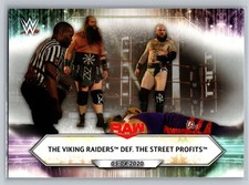 2021 Topps WWE #66 The Viking Raiders def. The Street Profits RAW Base Card
