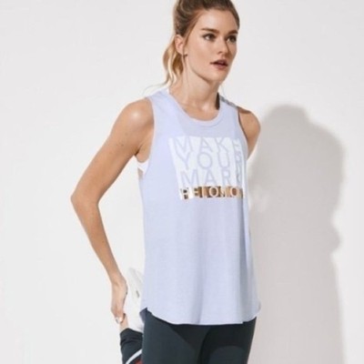Peloton  Make Your Mark  Gold and Light Purple Tank