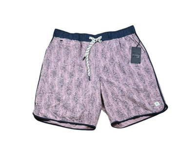 7 Diamonds Core Active Shorts Mens Size XL Pink Athleisure Drawstrings 8'' Trunks