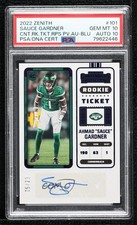 2022 Panini Zenith Blue 5/23 Ahmad Gardner Sauce #101 PSA 10 GEM MT Auto v1x
