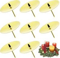 8 StüCk Adventskranz FüR Kerzenhalter, Ø 6 Cm Gold Adventskerzenhalter Metall Ke