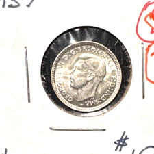 Australia 1943-D three pence KM 37 BU