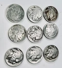 Buffalo Nickel Lot – 9 Coins – 1935–1937 Mixed – G To F – Full Dates