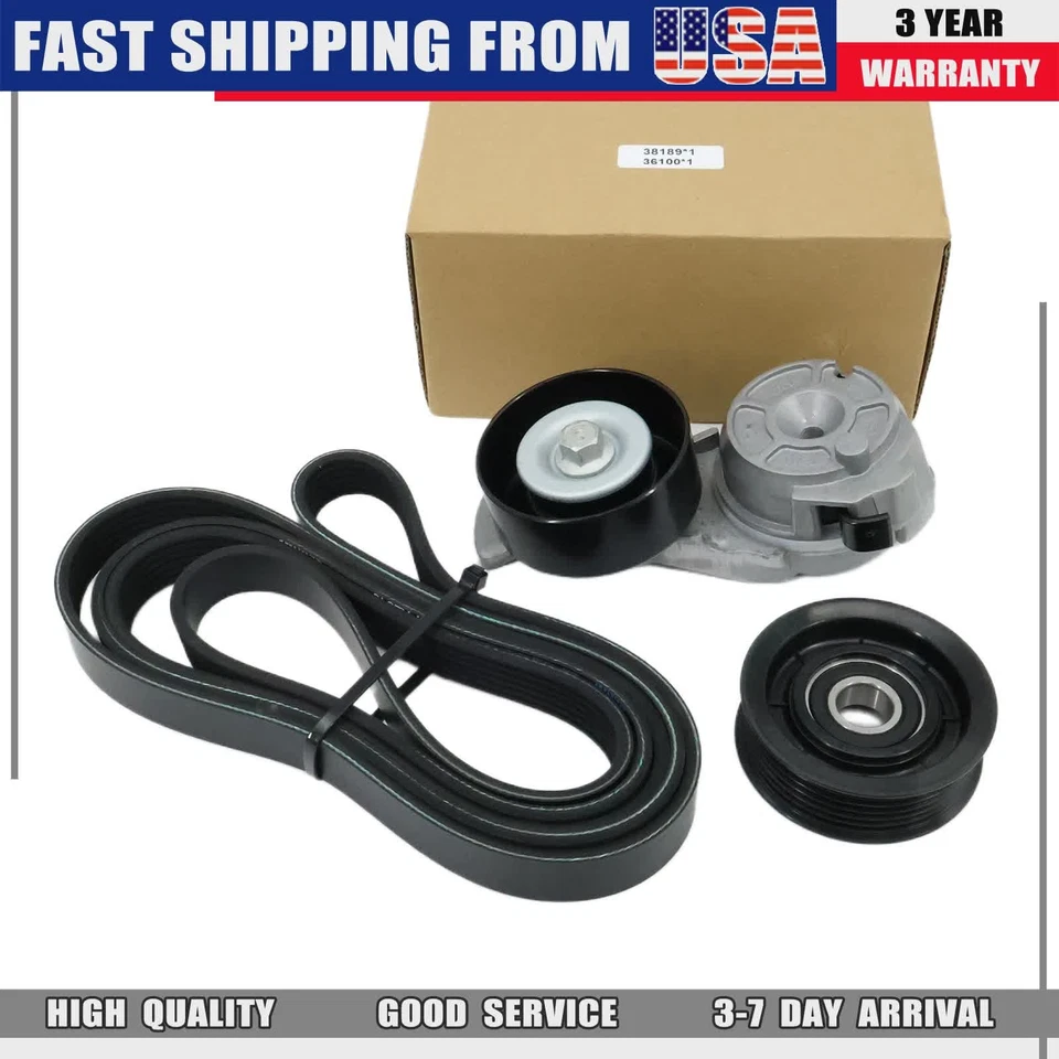 Kit de polea tensora de correa de transmisión para Ford Crown Victoria Lincoln Town Car 06-11 Foto 2 de 4