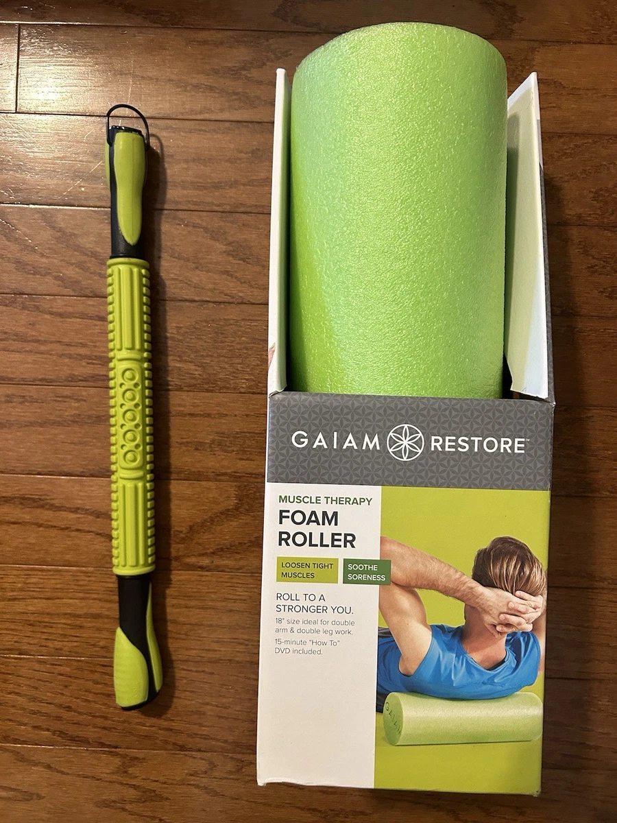 Gaiam Restore - Rouleau de massage musculaire portatif, 14 po