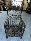 Wrought Iron Metal Lidded Cloche Plant Holder Garden Art Decor Or Bird Cage — photo 8