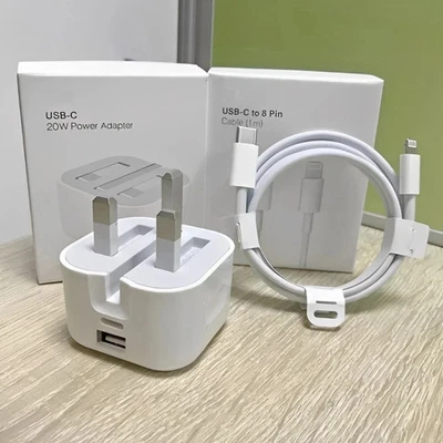 For iPhone 14 13 12 11 Pro XR XS Fast Charging 20W USB-C PD Plug Cable Charger