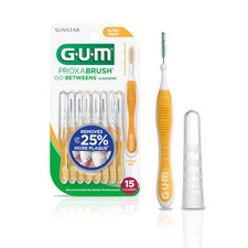 GUM Proxabrush Go-Betweens Interdental Brushes, Ultra Tight, Plaque Removal, 15