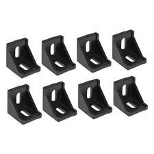 8pcs 40x40mm Inside Corner Bracket for 4040 Series Profile Gusset Slot 8mm Black