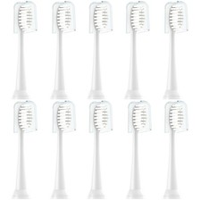 10 Pack Toothbrush Heads Compatible with TAO Clean Electric Toothbrush, White