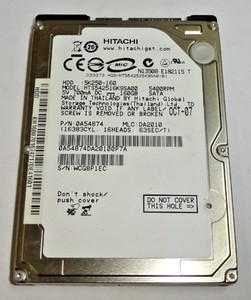 HITACHI *** HTS542516K9SA00 *** 160 GB *** SATA HDD Notebook 2,5 Zoll #NFP1215