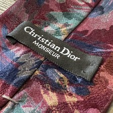 Christian Dior Mens Abstract Geometric Print Neck Tie Made In USA