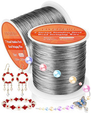 0.3Mm 7 Strand Stainless Steel Beading Wire, 656 Ft 2 Rolls Jewelry