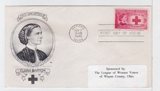 TurtlesTradingPost- Clara Barton, Red Cross - 1948 FDC #967 Smartcraft  Cachet