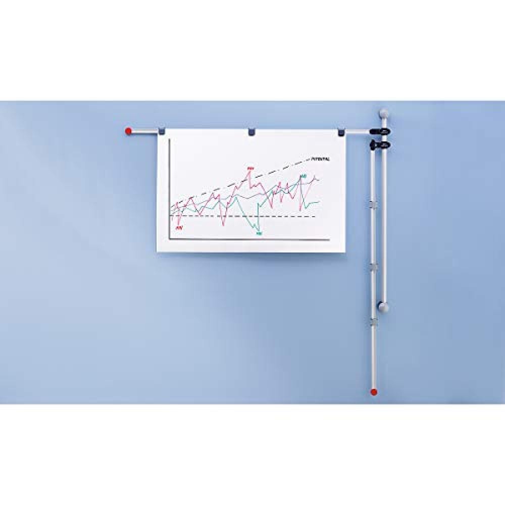 Maul - Supporto da parete con 2 bracci orientabili regolabili, 132 cm, DIN A0, c