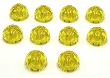 Lego 10 New Trans-Yellow Bricks Building Blocks Round 2 x 2 Dome Top Parts