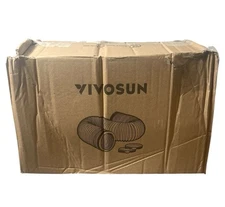 VIVOSUN 8" x 25Ft Flex Air Aluminum Ducting Black Dryer Vent Hose for HVAC NEW