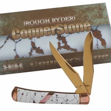 Rough Ryder Copperstone Stone Trapper Pocket Knife RR1527 2 Folding Blades