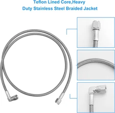 Turbo Oil Feed Line 4AN Turbo Feed Line 48" Length Stainless Steel Braided