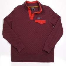 Patagonia Women's Organic Cotton Maroon Quilt Snap-T Pullover Small