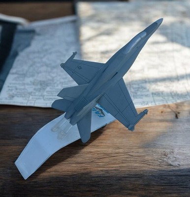F/A-18 Hornet McDonnell Douglas Wood Model  Aircraft w Stand
