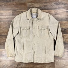 Wilsons Leather Jacket Mens XL Beige Suede Li...