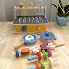 Cooking Food Set Cooking Toys Set Pretend Play Realistic Breakfast Vegetables