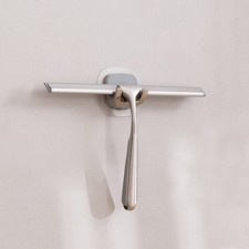 Shower Squeegee for Doors 10 Inch Bathroom 10 inches, Brushed Nickel